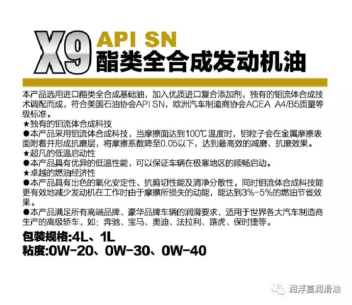 酯類全合成發(fā)動機油
